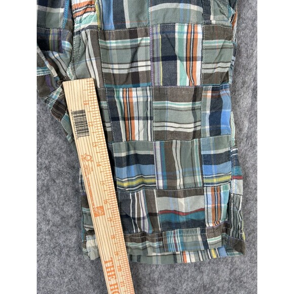 Childrens Place Plaid Patchwork Shorts Boy's Size 12 Button Waist - Picture 7 of 8